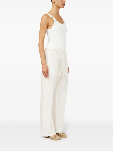 MM6 Maison Margiela cotton flared trousers - White