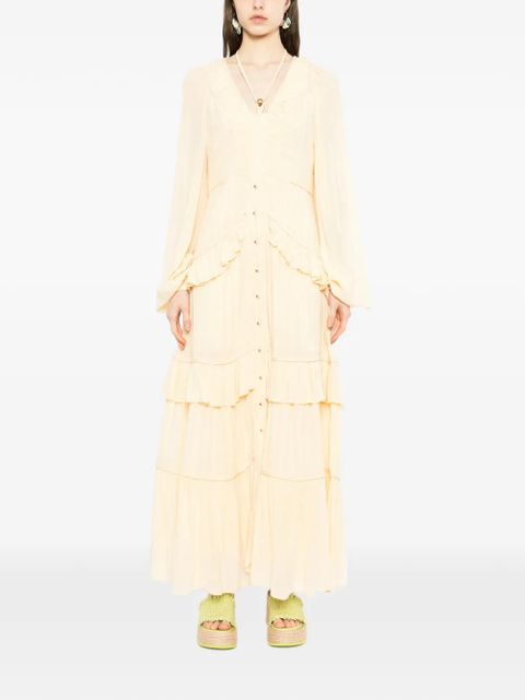 FARM Rio ruffled V-neck maxi dress - Yellow - zdjęcie produktu nr 2