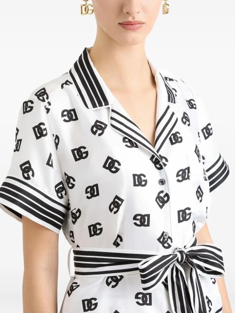 Dolce & Gabbana DNA DG logo-print shirt - White