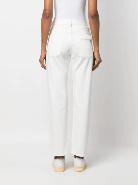Jil Sander straight-leg cotton trousers - White