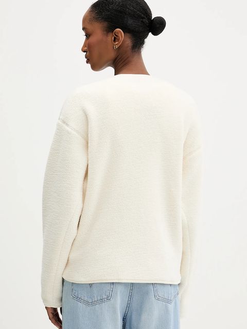 adidas bluza polarowa Future Icons damska kolor beżowy gładka KB5234 - zdjęcie produktu nr 2