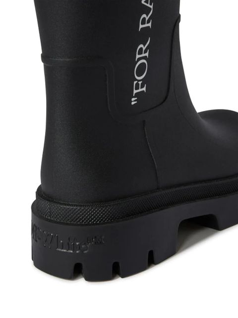Off-White slogan-print boots - Black - zdjęcie produktu nr 2