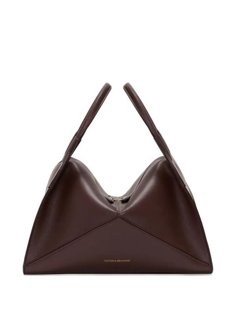 Victoria Beckham plié leather tote bag - Brown - zdjęcie produktu nr 1