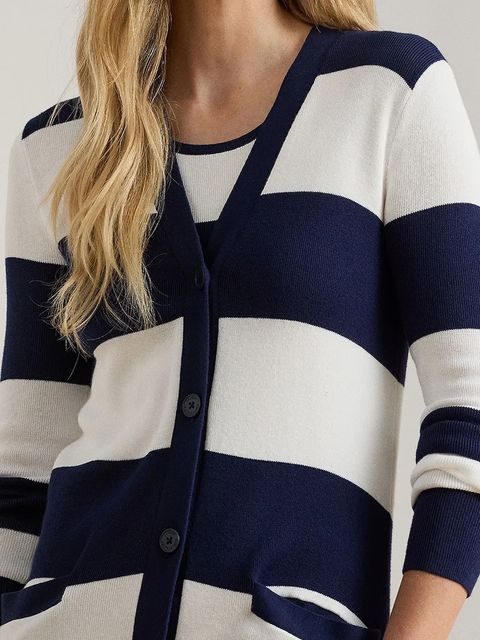 Lauren Ralph Lauren kardigan damski kolor granatowy 200P03490