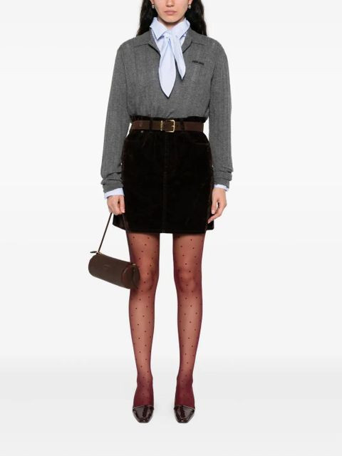 Miu Miu cashmere polo sweater - Grey - zdjęcie produktu nr 2