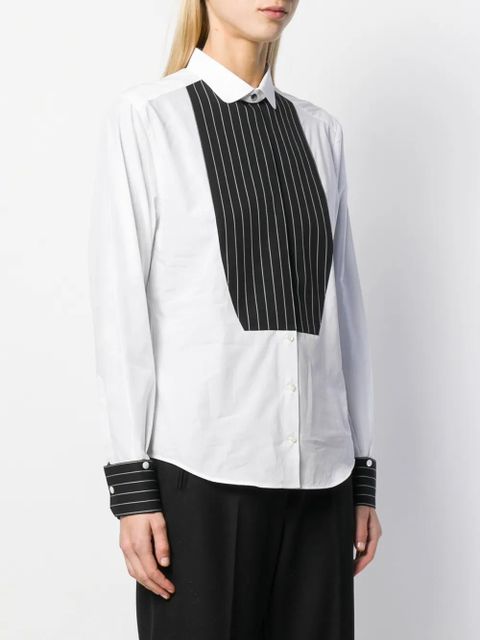 Dolce & Gabbana contrasting plastron tuxedo shirt - White - zdjęcie produktu nr 2