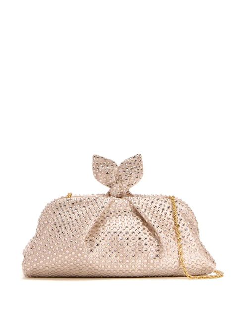Aquazzura crystal-embellished clutch bag - Gold - zdjęcie produktu nr 1