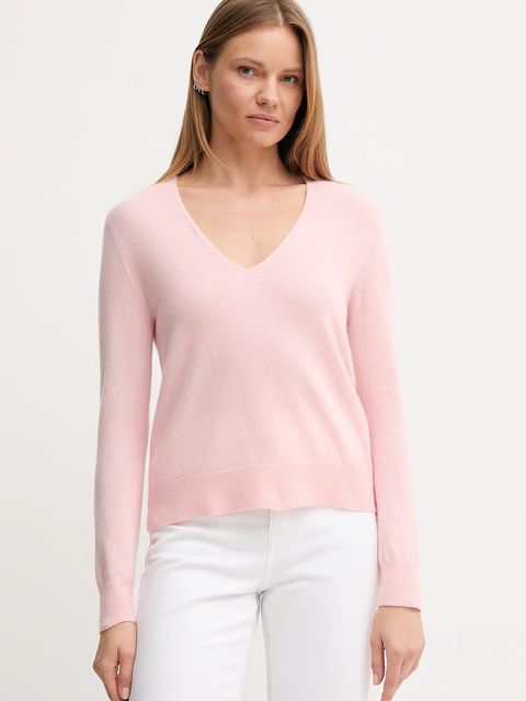 United Colors of Benetton sweter wełniany damski kolor różowy lekki 1002D401Y - zdjęcie produktu nr 1