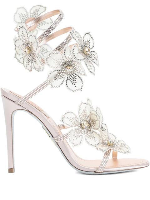 René Caovilla floral-embellished sandals - Pink - zdjęcie produktu nr 1