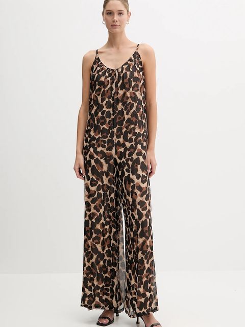 Joseph Ribkoff kombinezon kolor brązowy z dekoltem okrągłym 252936