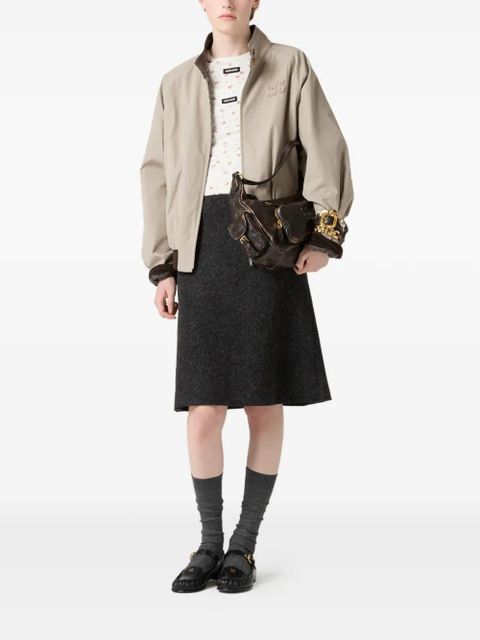 Miu Miu floral-pattern logo-label tank top - White - zdjęcie produktu nr 2