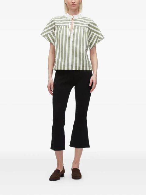 3.1 Phillip Lim striped tie-neck top - Green