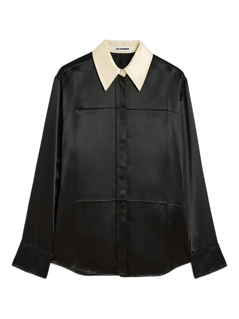 Jil Sander contrast collar shirt - Black - zdjęcie produktu nr 1