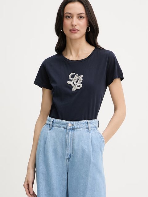 Liu Jo t-shirt damski bawełniany - zdjęcie produktu nr 2