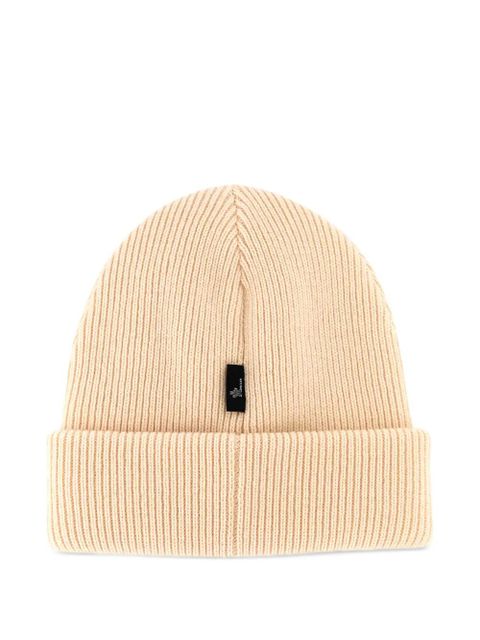 Moncler Grenoble logo-patch beanie hat - Neutrals