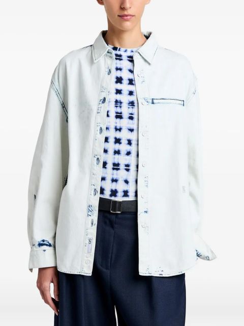 Proenza Schouler Kruger bleach-effect denim shirt - Blue
