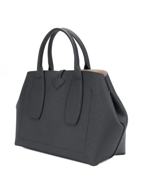 Longchamp Roseau leather tote bag - Black - zdjęcie produktu nr 2