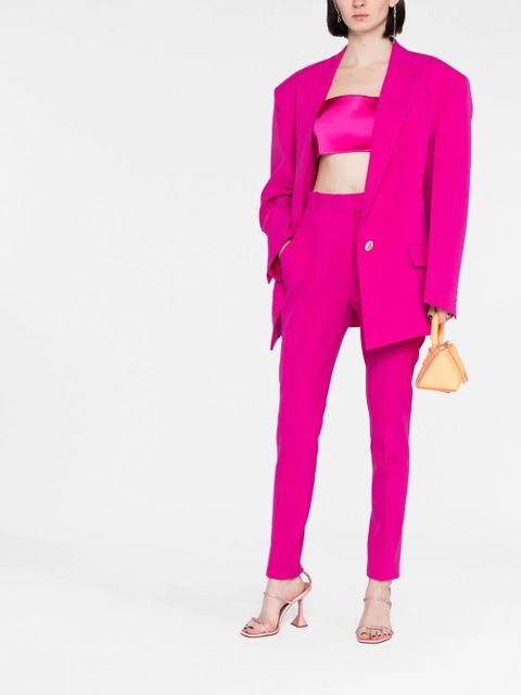 The Attico Berry high-waisted tailored trousers - Pink