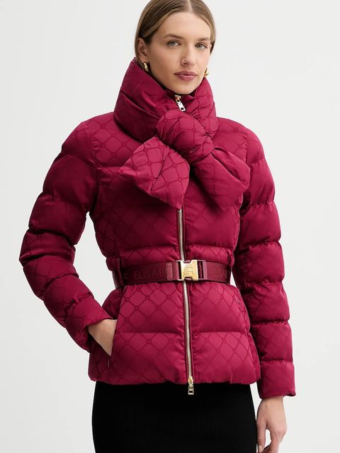 Elisabetta Franchi kurtka kolor bordowy zimowa PI83D56E2 - zdjęcie produktu nr 1