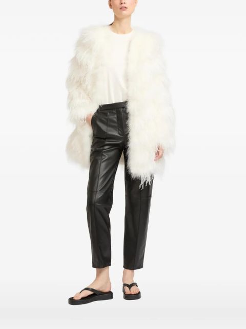 Yves Salomon feather long-sleeve coat - White - zdjęcie produktu nr 2