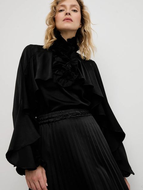 Answear.LAB bluzka damska kolor czarny gładka - zdjęcie produktu nr 1