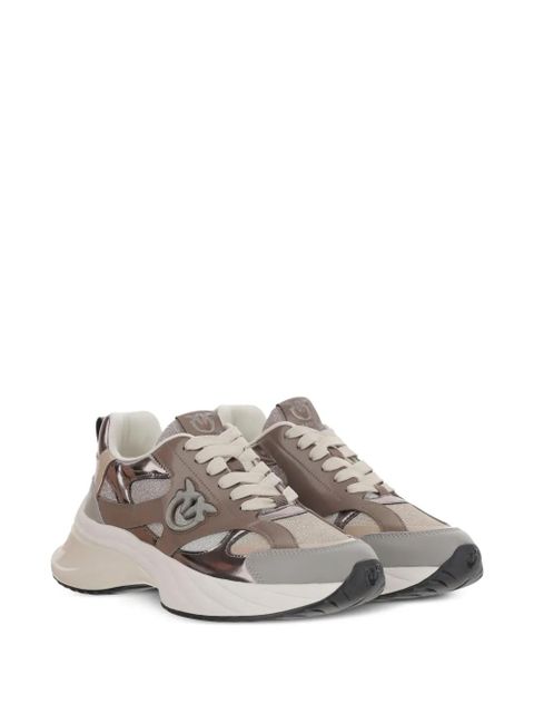 PINKO metallic-panel lace-up sneakers - Brown - zdjęcie produktu nr 2