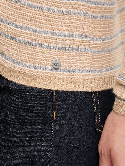 Pepe Jeans kardigan damski kolor brązowy lekki PL7000034