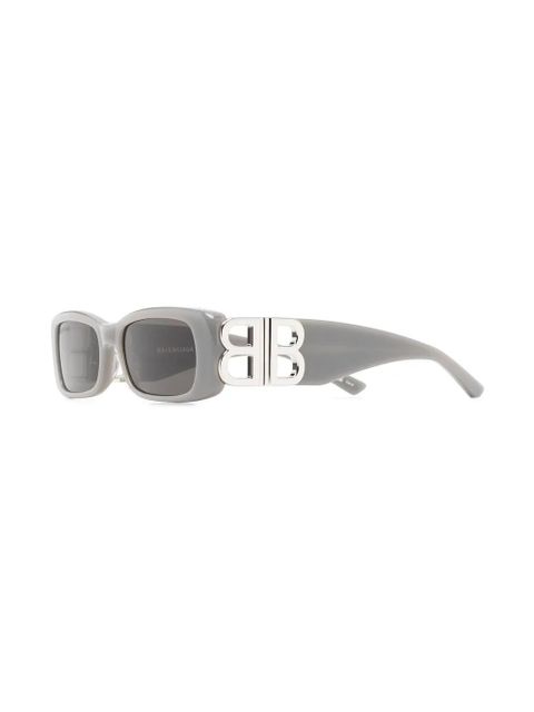 Balenciaga Eyewear logo-plaque rectangle-frame sunglasses - Grey - zdjęcie produktu nr 2
