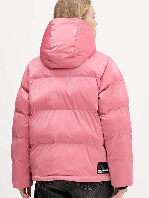 Karl Lagerfeld Jeans kurtka kolor różowy zimowa A4W15020