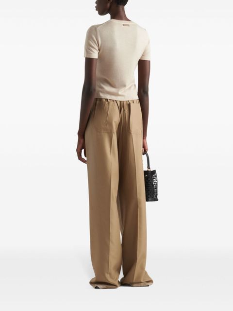 Prada silk trousers - Neutrals - zdjęcie produktu nr 2
