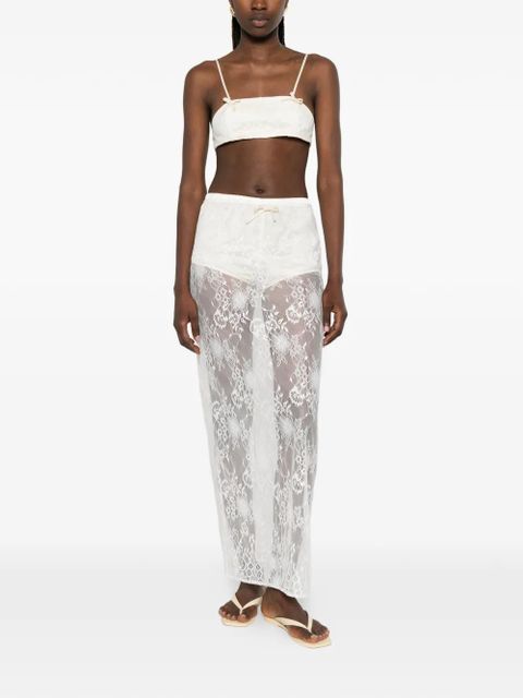 Aya Muse Eteri lace cropped top - Neutrals - zdjęcie produktu nr 2
