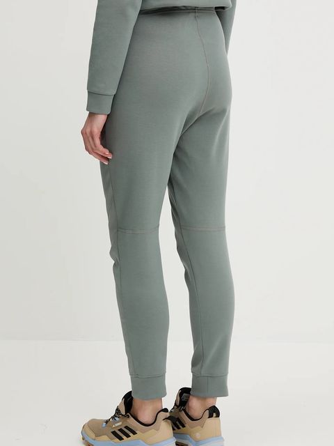 Helly Hansen spodnie dresowe HP TECH damskie kolor zielony gładkie 34492