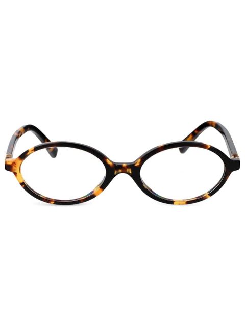 Miu Miu Eyewear round-frame glasses - Brown - zdjęcie produktu nr 1