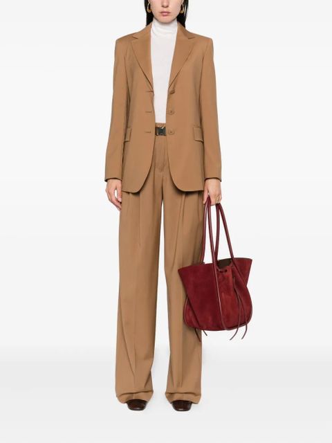 Max Mara virgin wool single-breasted blazer - Brown
