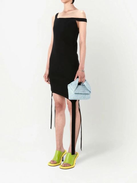 JW Anderson fine-knit asymmetric mini dress - Black
