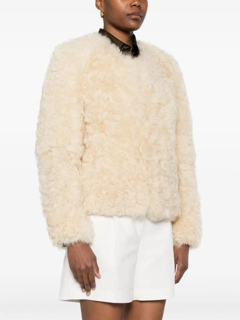 TOM FORD faux-leather jacket - Neutrals