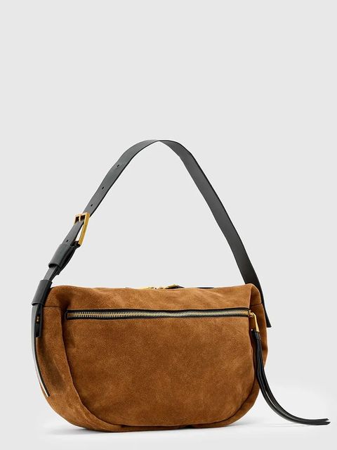 AllSaints torebka zamszowa