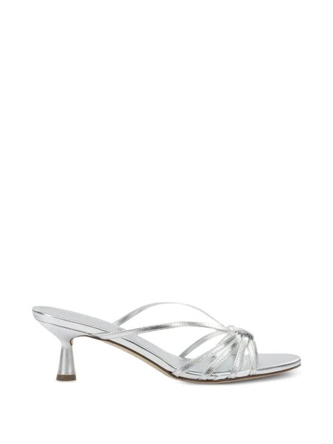 Aeyde Abby laminated leather sandals - Silver - zdjęcie produktu nr 1