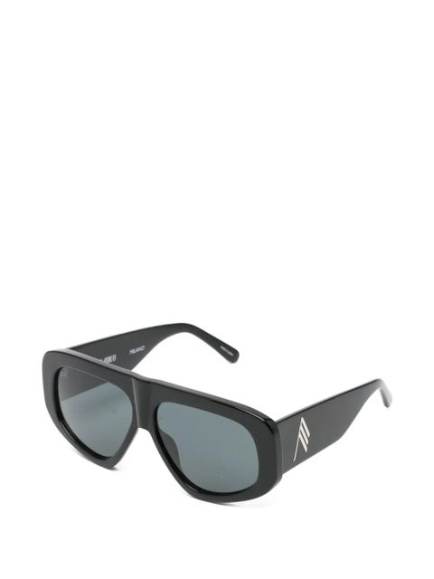 The Attico x Linda Farrow Milano logo-detail sunglasses - Black - zdjęcie produktu nr 2