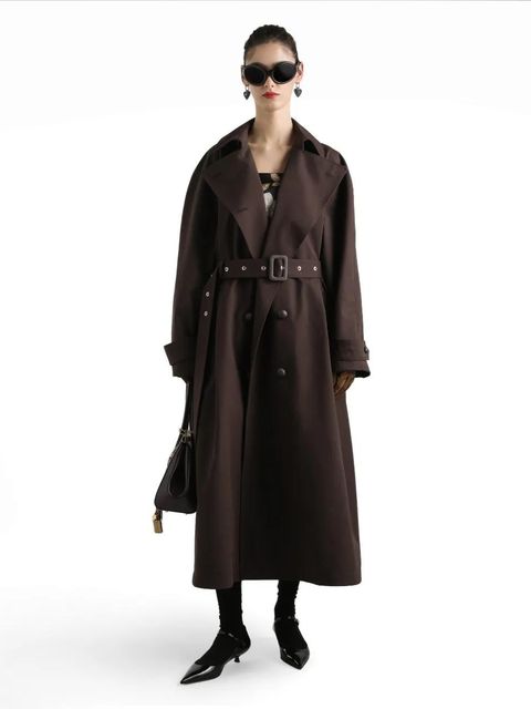 Dolce & Gabbana double-breasted belted coat - Brown - zdjęcie produktu nr 2