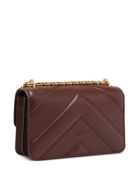 PINKO mini Love Bag One chevron quilted shoulder bag - Brown - zdjęcie produktu nr 2