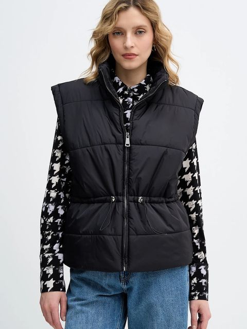 Sisley bezrękawnik kolor czarny przejściowy 6G6HW800Y - zdjęcie produktu nr 1