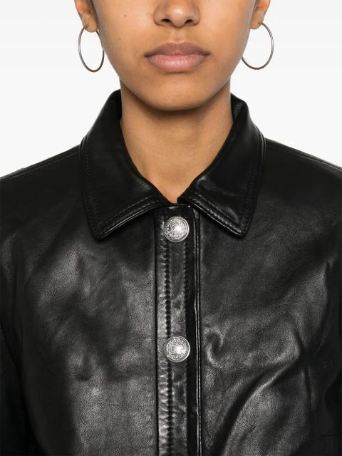 Zadig&Voltaire Litchi leather jacket - Black