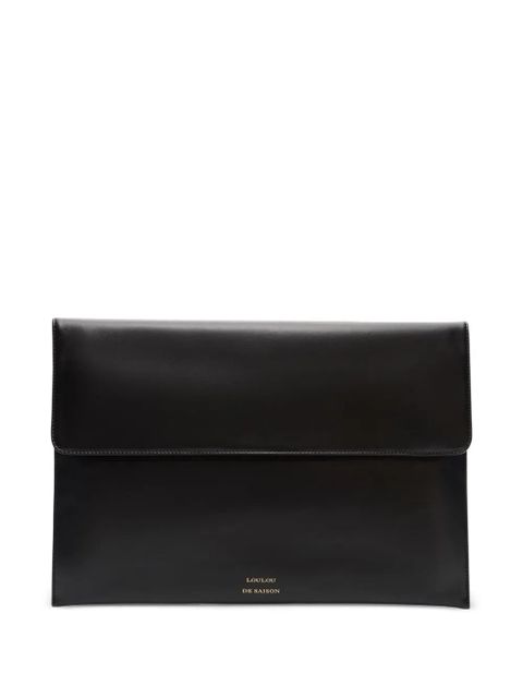 LouLou de Saison Gaia leather clutch bag - Black - zdjęcie produktu nr 1