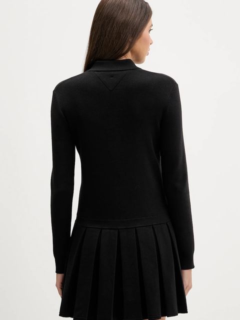 Tommy Jeans sukienka kolor czarny mini rozkloszowana DW0DW22464