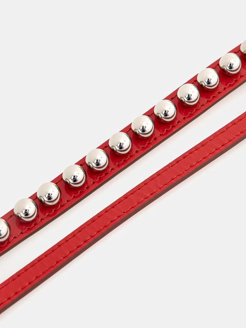 Bally torebka skórzana kolor czerwony WAS045