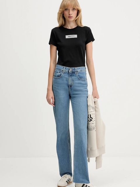 Karl Lagerfeld Jeans t-shirt bawełniany damski kolor czarny A4W17002 - zdjęcie produktu nr 2