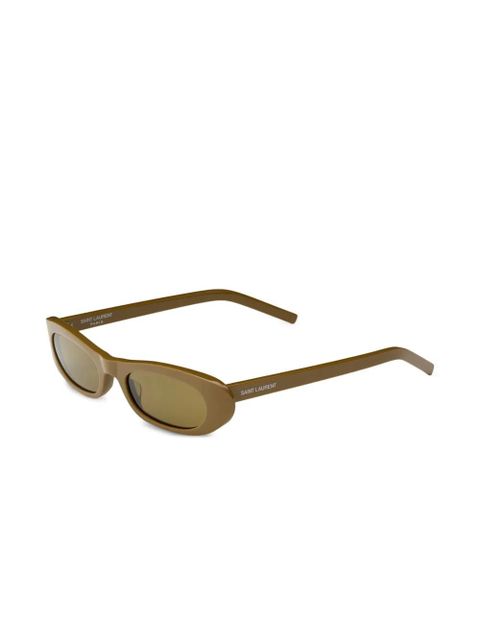 Saint Laurent Eyewear oval-frame sunglasses - Brown - zdjęcie produktu nr 2