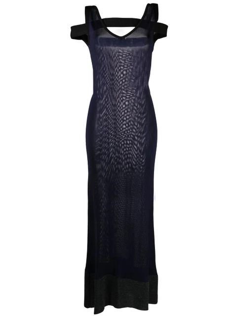 Jacquemus semi-sheer maxi dress - Blue - zdjęcie produktu nr 1