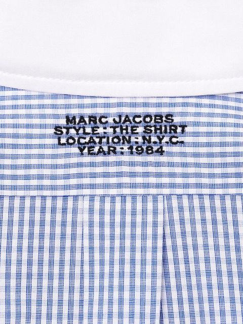 Marc Jacobs gingham check cropped shirt - Blue